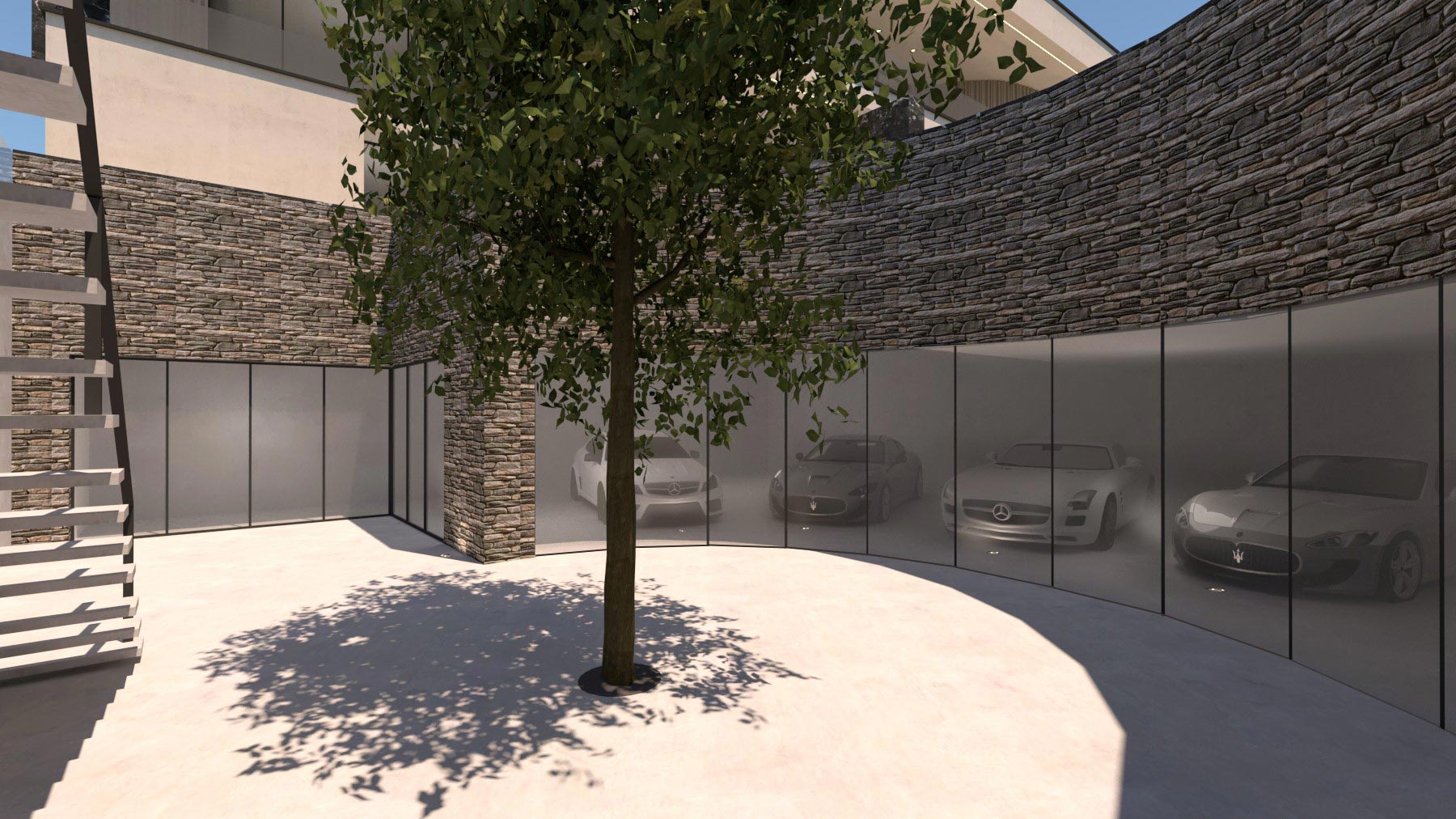 Basement for parking cars private home