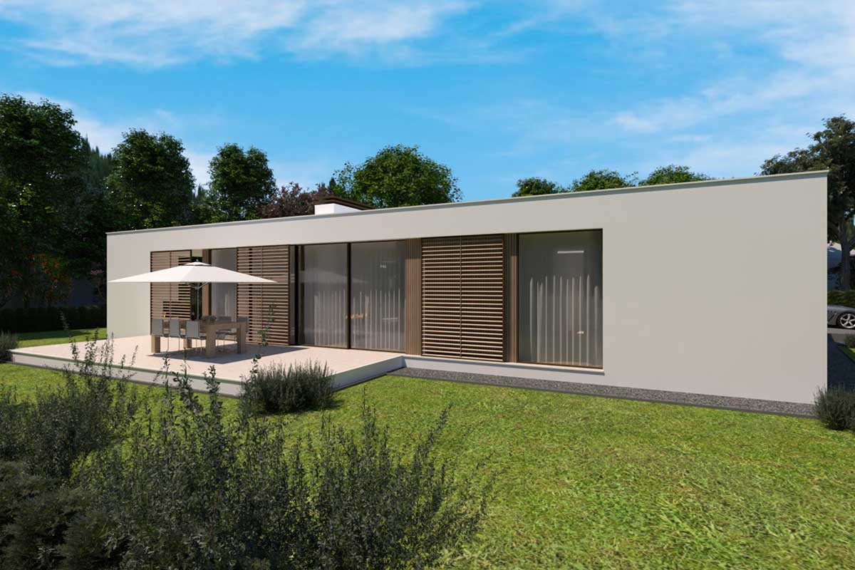 Moderne-witte-villa_Huizen_02 Ontwerp voor een nieuwbouwwoning in Huizen door Architect uit Amsterdam Maxim Winkelaar.