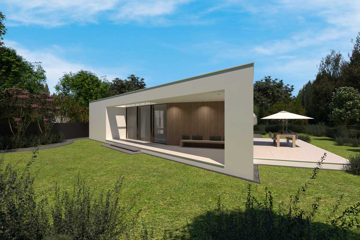 Moderne-witte-villa_Huizen_03 Ontwerp voor een nieuwbouwwoning in Huizen door Architect uit Amsterdam Maxim Winkelaar.