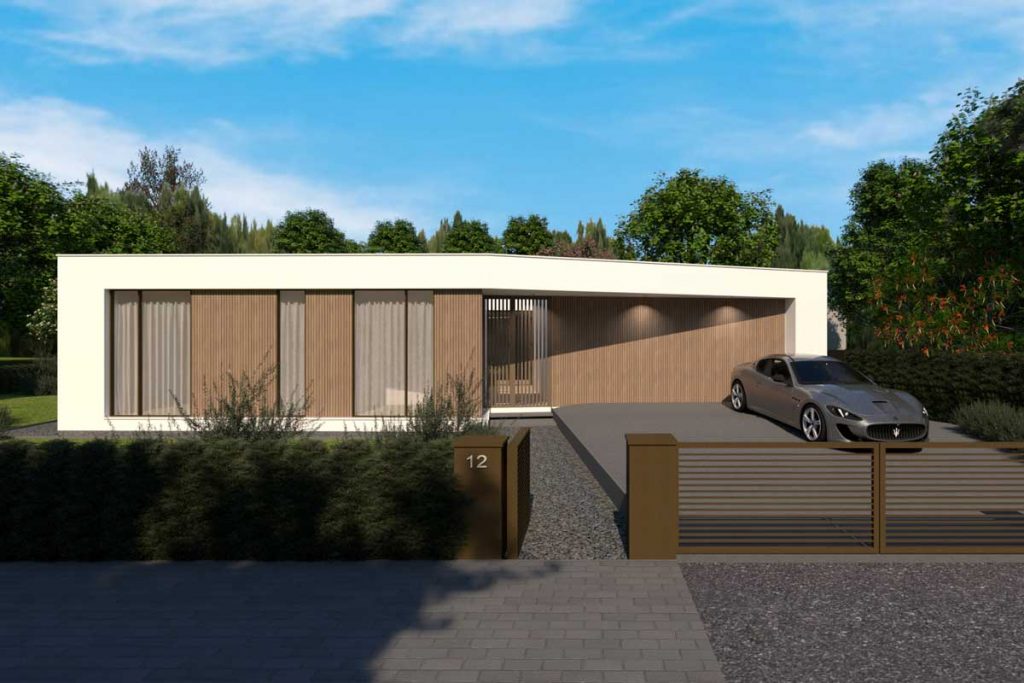 Moderne-witte-villa_Huizen_05 Ontwerp voor een nieuwbouwwoning in Huizen door Architect uit Amsterdam Maxim Winkelaar.