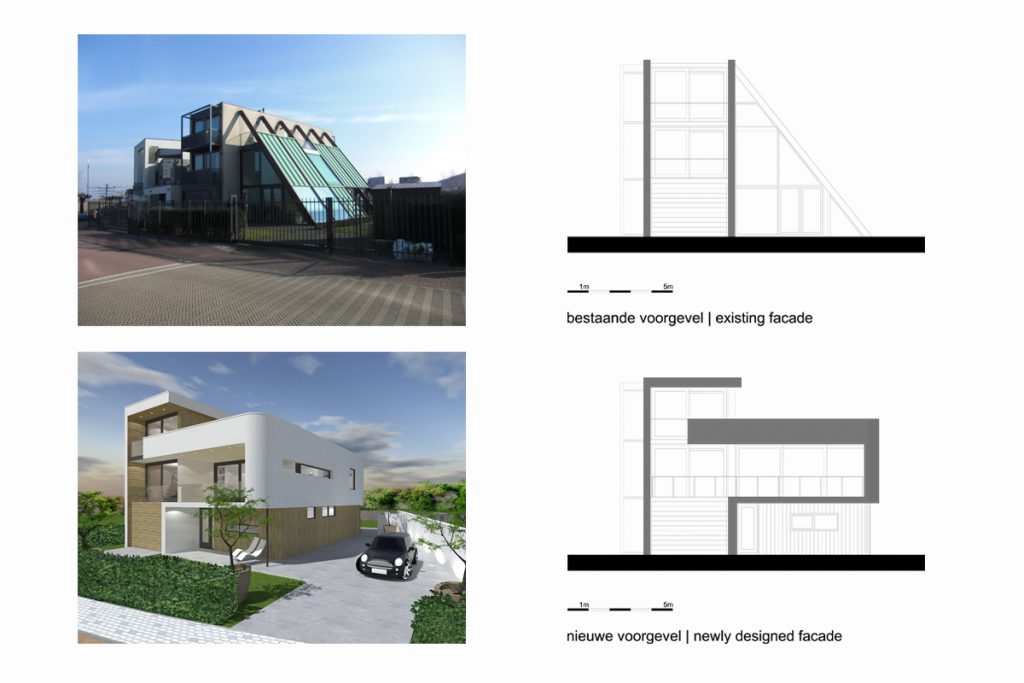 Transformatie-villa-zoetermeer Architect Zoetermeer, Rotterdam en Den Haag Maxim Winkelaar ontwerp voor nieuwbouwwoning met rondingen.