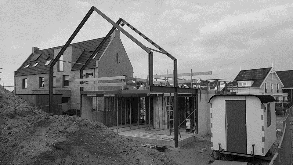 Villa Abcoude tijdens de uitvoering