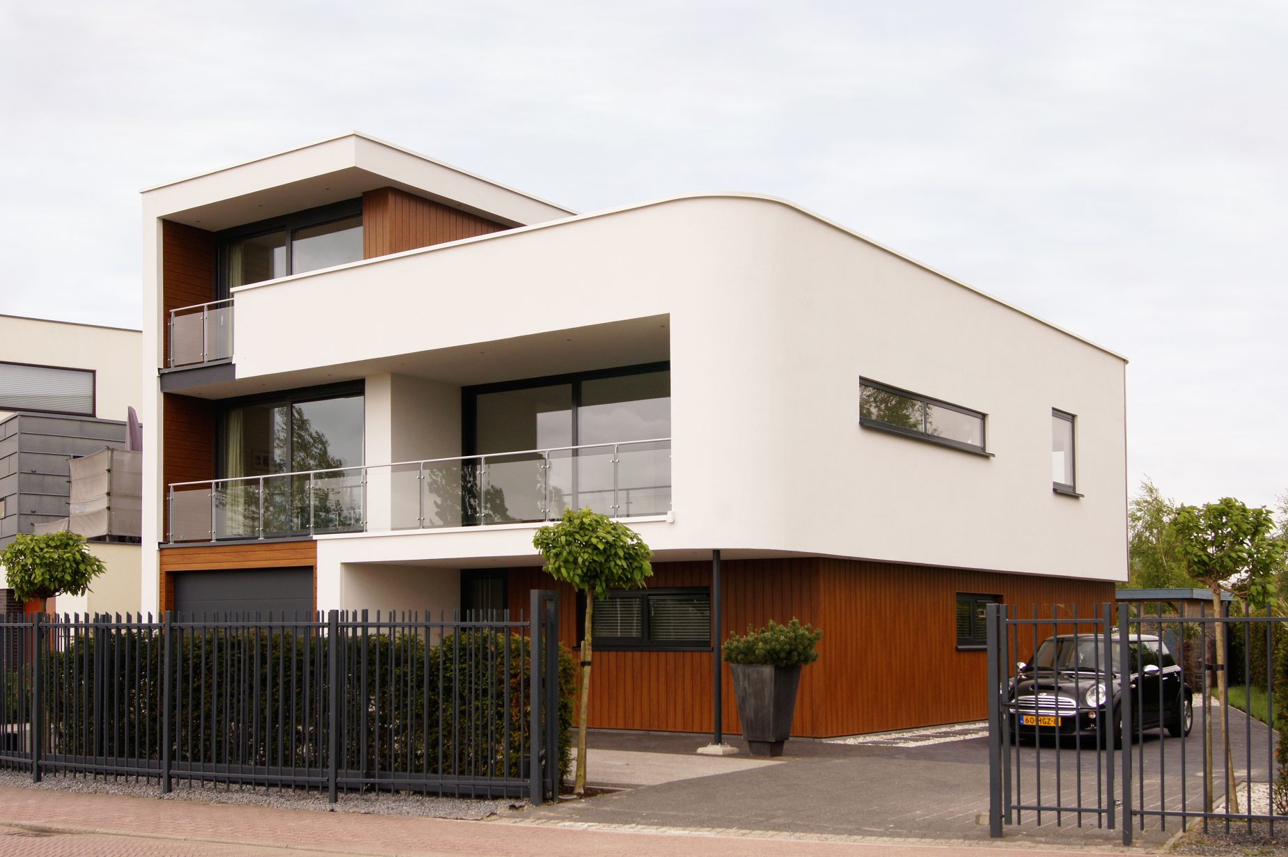 Villa Zoetermeer Architect Zoetermeer, Rotterdam en Den Haag Maxim Winkelaar ontwerp voor nieuwbouwwoning met rondingen.